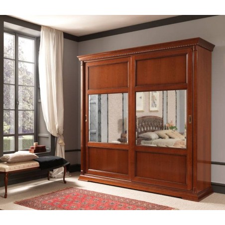 PRAMA  спальня PALAZO DUCALE ciliegio ШКАФ-КУПЕ mini с декоративными стеклами
