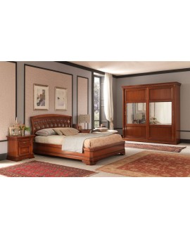 PRAMA  спальня PALAZZO DUCALE ciliegio КРОВАТЬ  180 см с резным изголовьем без изножья