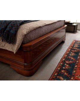 PRAMA  спальня PALAZZO DUCALE ciliegio КРОВАТЬ 160 см с кожаным изголовьем без изножья