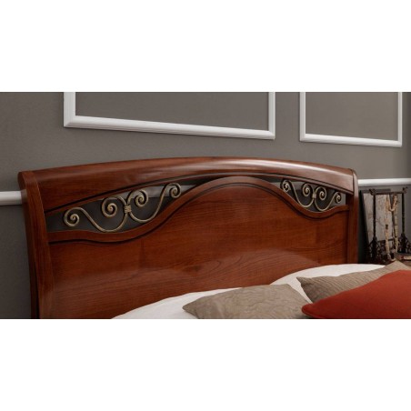 PRAMA  спальня PALAZZO DUCALE ciliegio КРОВАТЬ 140 см с ковкой и с изножьем