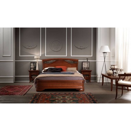 PRAMA  спальня PALAZZO DUCALE ciliegio КРОВАТЬ 160 см с ковкой без изножьем