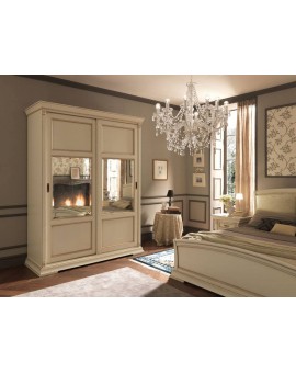 PRAMA  спальня PALAZO DUCALE laccato  ШКАФ-КУПЕ mini с декоративными стеклами