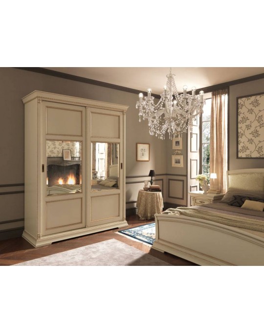 PRAMA  спальня PALAZO DUCALE laccato  ШКАФ-КУПЕ maxi с декоративными стеклами