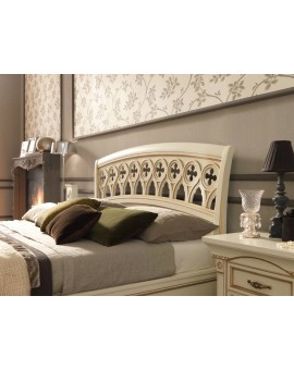 PRAMA  спальня PALAZZO DUCALE lccato КРОВАТЬ 100 см резным изголовьем и с изножьем