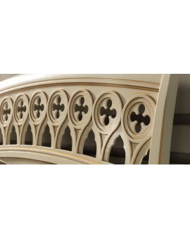 PRAMA  спальня PALAZZO DUCALE laccato КРОВАТЬ 140 см с кожаным изголовьем и с изножьем