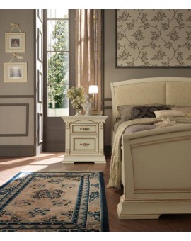 PRAMA  спальня PALAZZO DUCALE laccato КРОВАТЬ 140 см с кожаным изголовьем и с изножьем