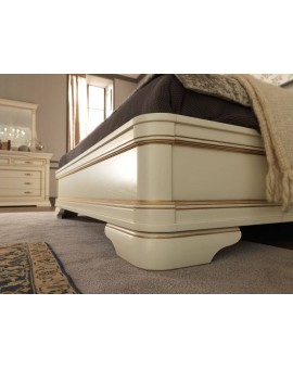 PRAMA  спальня PALAZZO DUCALE laccato КРОВАТЬ 140 см резным изголовьем без изножья