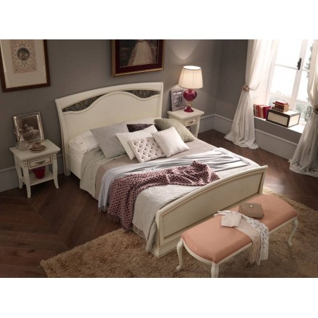 PRAMA  спальня PALAZZO DUCALE laccato КРОВАТЬ 160 см с ковкой и с изножьем