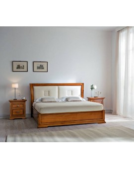 PRAMA спальня BOHEMIA  КРОВАТЬ с кожанным изголовьем без изножьем