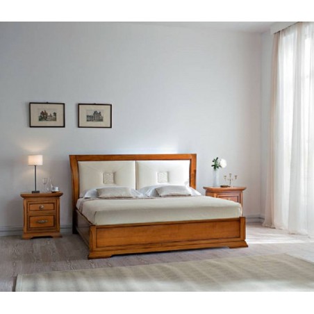 PRAMA спальня BOHEMIA  КРОВАТЬ с кожанным изголовьем без изножьем