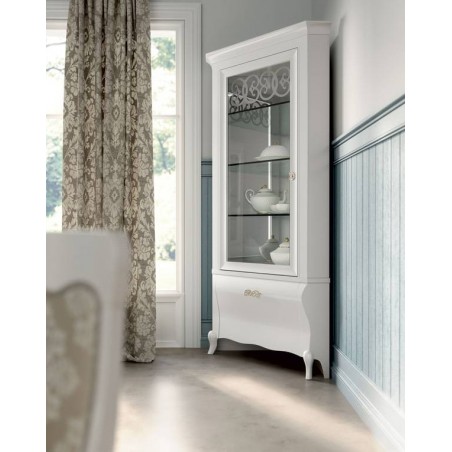 DALL'AGNESE гостиная SYMFONIA белая ВИТРИНА угловая