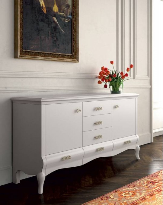 DALL'AGNESE гостиная SYMFONIA белая ПРИЛАВОК 3-дверный