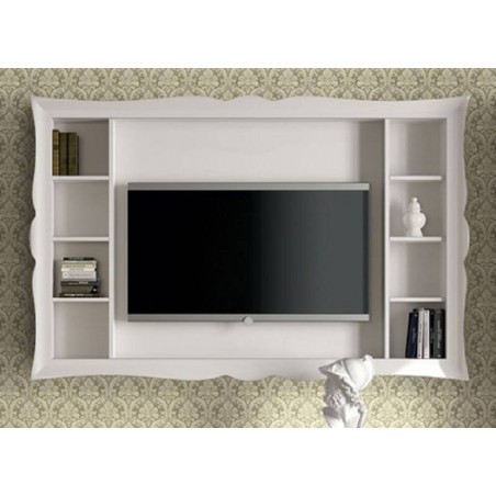 DALL'AGNESE гостиная SYMFONIA белая ПАНЕЛЬ ТВ подвесная с полками