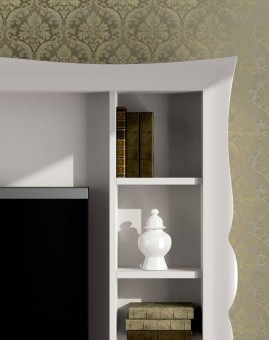 DALL'AGNESE гостиная SYMFONIA белая ПАНЕЛЬ ТВ подвесная с полками