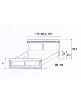 ANGELICA Кровать 160  avorio (Villanova Mario)