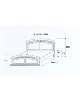 ANGELICA Кровать 160 черешня (Villanova Mario)