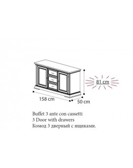 TREVISO комод 3-дверный (Camelgroup)